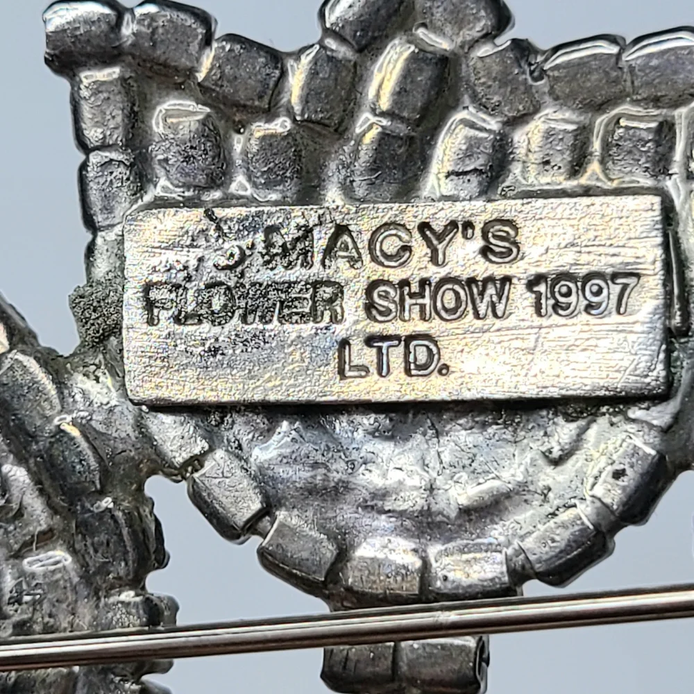 Macy's Flower Show LTD Vintage 1997 Floral Spray Bouquet Brooch Pin